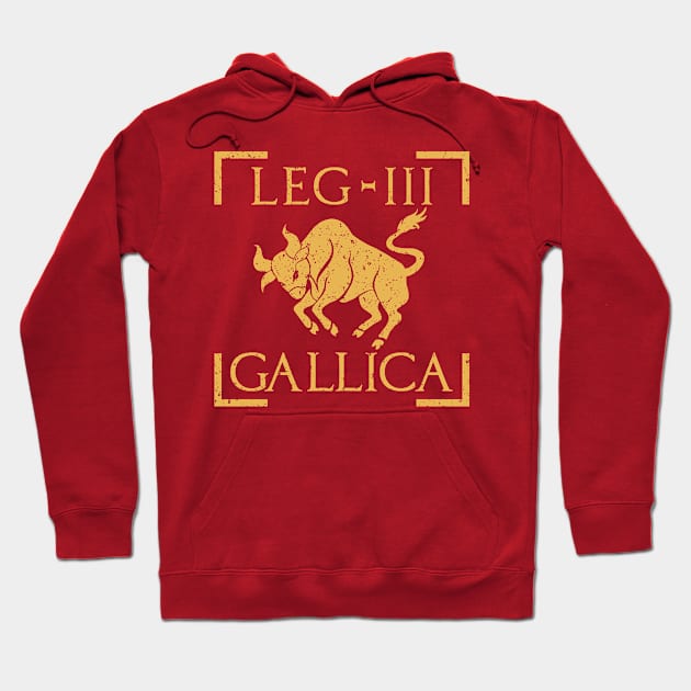 Legio III Gallica Taurus Bull Emblem Roman Legion Hoodie by zeno27